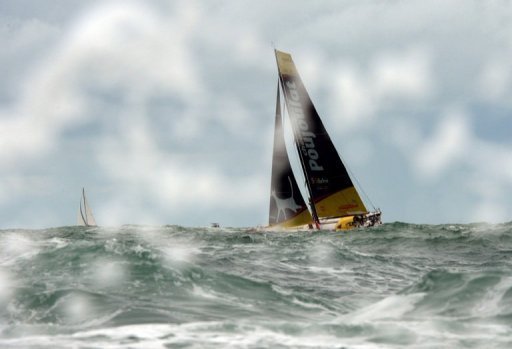 Bernard Stamm on his monohull Bernard Stamm on his monohull