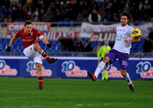 The evergreen Francesco Totti scored a brace in the 4-2 home win over Fiorentina The evergreen Francesco Totti scored a brace in the 4-2 home win over Fiorentina