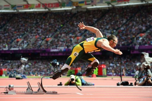 South African Oscar Pistorius, pictured at the Olympic Games on August 4, 2012 South African Oscar Pistorius, pictured at the Olympic Games on August 4, 2012