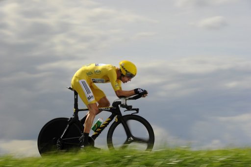 Bradley Wiggins rides in the 19th stage of the 2012 Tour de France from Bonneval on July 21, 2012 Bradley Wiggins rides in the 19th stage of the 2012 Tour de France from Bonneval on July 21, 2012