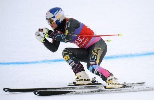 US Lindsey Vonn skis on December 13, 2012 in the French Alps resort of Val d'Isere US Lindsey Vonn skis on December 13, 2012 in the French Alps resort of Val d'Isere