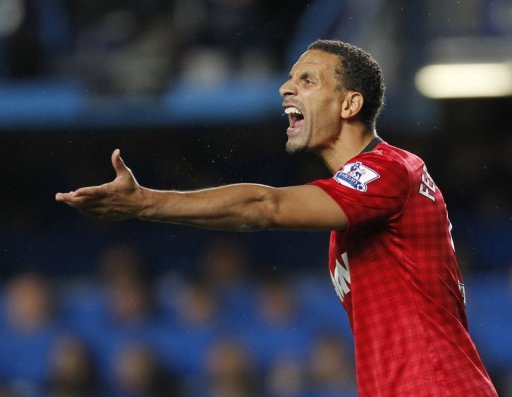 Manchester United star Rio Ferdinand is seen during a match in London on October 28, 2012 Manchester United star Rio Ferdinand is seen during a match in London on October 28, 2012