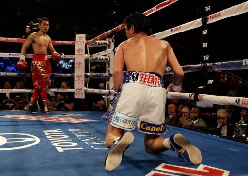Nonito Donaire (L) knocks out Mexico's Jorge Arce at the end of the third round, in Houston, on December 15, 2012 Nonito Donaire (L) knocks out Mexico's Jorge Arce at the end of the third round, in Houston, on December 15, 2012