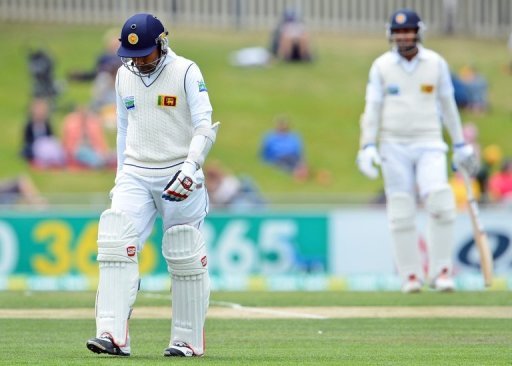 Mahela Jayawardene (L) walks off after being dismissed on the final day of the first Test in Hobart on December 18, 2012 Mahela Jayawardene (L) walks off after being dismissed on the final day of the first Test in Hobart on December 18, 2012