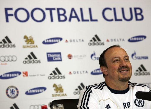 Chelsea's interim manager Rafael Benitez during a press conference at the club's complex in Surrey on December 18, 2012 Chelsea's interim manager Rafael Benitez during a press conference at the club's complex in Surrey on December 18, 2012