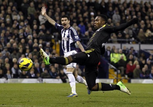 Chelsea striker Daniel Sturridge stretches for the ball against West Brom on November 17, 2012 Chelsea striker Daniel Sturridge stretches for the ball against West Brom on November 17, 2012