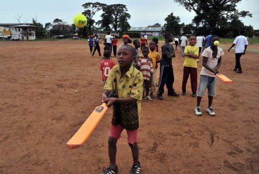 Boys learn to play cricket at Kingtom Oval in Freetown, Sierra Leone's only cricket ground, on November 15, 2012 Boys learn to play cricket at Kingtom Oval in Freetown, Sierra Leone's only cricket ground, on November 15, 2012