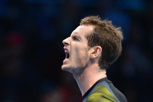 Britain's Andy Murray reacts at the ATP World Tour Finals tennis tournament in London on November 11, 2012 Britain's Andy Murray reacts at the ATP World Tour Finals tennis tournament in London on November 11, 2012