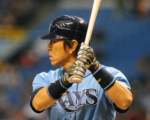 Hideki Matsui, seen here while batting for the Tampa Bay Rays, in St. Petersburg, Florida, on July 22, 2012 Hideki Matsui, seen here while batting for the Tampa Bay Rays, in St. Petersburg, Florida, on July 22, 2012