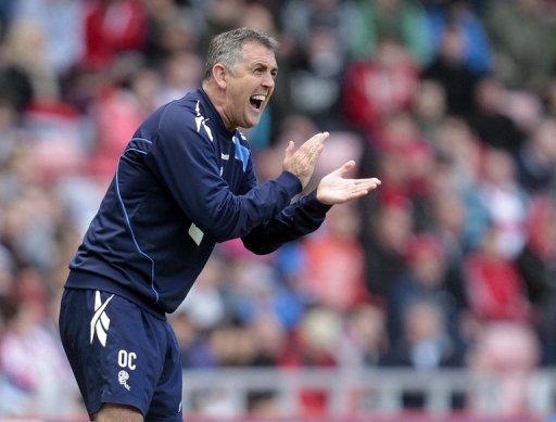 Owen Coyle shouts instructions during a match against Sunderland, April 28, 2012 Owen Coyle shouts instructions during a match against Sunderland, April 28, 2012