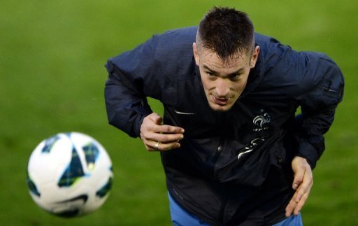 Mathieu Debuchy takes part in a training session at Clairefontaine-en-Yvelines on October 8, 2012 Mathieu Debuchy takes part in a training session at Clairefontaine-en-Yvelines on October 8, 2012