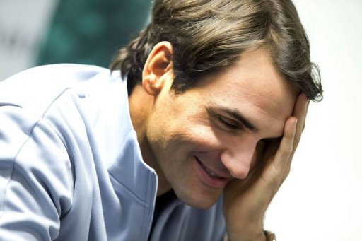 Roger Federer gives a press conference on February 11, 2013 in Rotterdam Roger Federer gives a press conference on February 11, 2013 in Rotterdam
