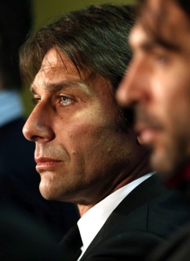 Juventus coach Antonio Conte gives a press conference, on February 11, 2013, ahead of the last-16 clash at Celtic Juventus coach Antonio Conte gives a press conference, on February 11, 2013, ahead of the last-16 clash at Celtic