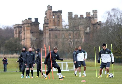 Celtic train on February 11, 2013, ahead of their UEFA Champions League last-16 match home to Juventus Celtic train on February 11, 2013, ahead of their UEFA Champions League last-16 match home to Juventus