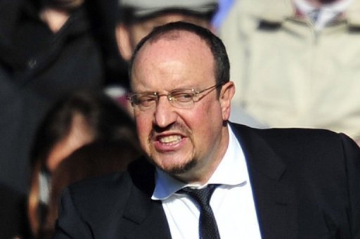 Rafael Benitez, seen during a football match at Stamford Bridge in London, on February 17, 2013 Rafael Benitez, seen during a football match at Stamford Bridge in London, on February 17, 2013