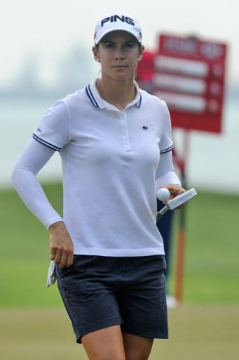 Azahara Munoz, seen during round two of the HSBC Women’s Champions LPGA tournament in Singapore, on March 1, 2013 Azahara Munoz, seen during round two of the HSBC Women’s Champions LPGA tournament in Singapore, on March 1, 2013