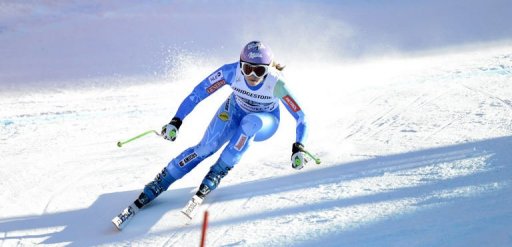 Slovenian Tina Maze during a training run in Garmisch-Partenkirchen, southern Germany, on February 28, 2013 Slovenian Tina Maze during a training run in Garmisch-Partenkirchen, southern Germany, on February 28, 2013