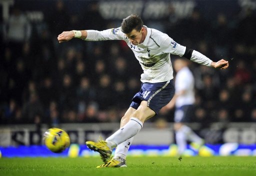 Tottenham's Gareth Bale scores during their Premier League game against West Ham on February 25, 2013 Tottenham's Gareth Bale scores during their Premier League game against West Ham on February 25, 2013