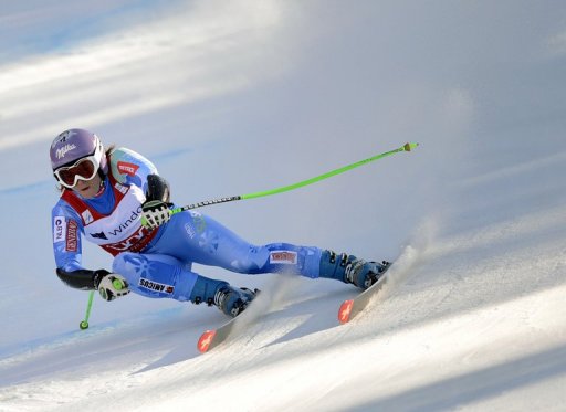 Slovenian Tina Maze breaks the record for the most World Cup points collected in a season, Germany on March 1, 2013 Slovenian Tina Maze breaks the record for the most World Cup points collected in a season, Germany on March 1, 2013
