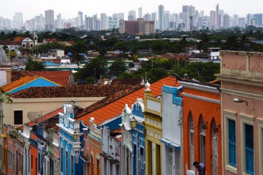 Recife's skyline in the background, a city where one a major World Cup stadium is being built, taken December 9 2012 Recife's skyline in the background, a city where one a major World Cup stadium is being built, taken December 9 2012