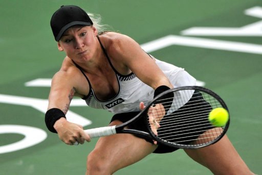 Bethanie Mattek-Sands of the US hits a return against Anastasia Pavlyuchenkova of Russia in Kuala Lumpur, March 2, 2013 Bethanie Mattek-Sands of the US hits a return against Anastasia Pavlyuchenkova of Russia in Kuala Lumpur, March 2, 2013