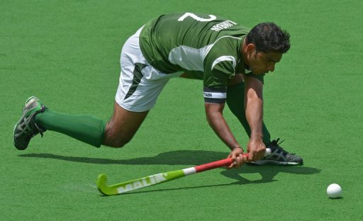 Muhammad Imran plays during a quarter final match at the Hockey Champions Trophy in Melbourne on December 6, 2012 Muhammad Imran plays during a quarter final match at the Hockey Champions Trophy in Melbourne on December 6, 2012