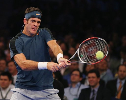Juan Martin Del Potro is pictured during an exhibition match against Rafael Nadal in New York on March 4, 2013 Juan Martin Del Potro is pictured during an exhibition match against Rafael Nadal in New York on March 4, 2013
