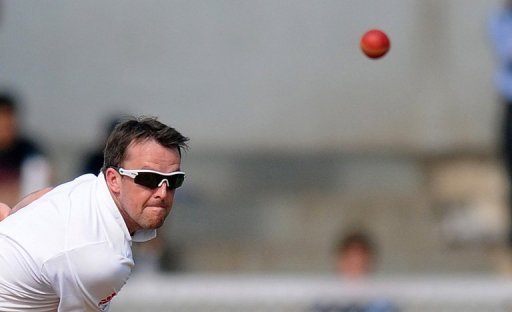 Graeme Swann in action in Mumbai on October 30, 2012 Graeme Swann in action in Mumbai on October 30, 2012