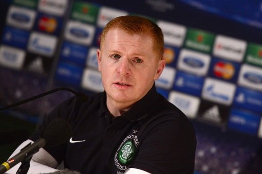Celtic manager Neil Lennon gives a press conference on March 5, 2013 in Turin Celtic manager Neil Lennon gives a press conference on March 5, 2013 in Turin