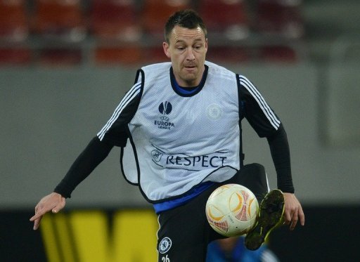 John Terry takes part in a training session on March 6, 2013, the eve of the Europa League clash at Steaua Bucharest John Terry takes part in a training session on March 6, 2013, the eve of the Europa League clash at Steaua Bucharest