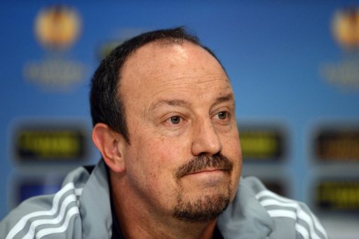 Rafael Benitez gives a press conference on March 6, 2013, the eve of the Europa League match with Steaua Bucharest Rafael Benitez gives a press conference on March 6, 2013, the eve of the Europa League match with Steaua Bucharest