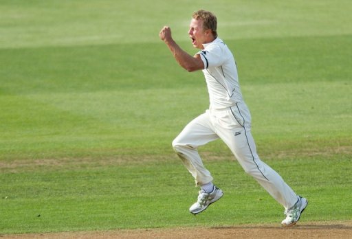 New Zealand's Neil Wagner celebrates the wicket of Kevin Pietersen during the Test against England on March 7, 2013 New Zealand's Neil Wagner celebrates the wicket of Kevin Pietersen during the Test against England on March 7, 2013