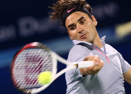 Roger Federer is pictured during the ATP Dubai Open tennis quarter final on February 28, 2013 Roger Federer is pictured during the ATP Dubai Open tennis quarter final on February 28, 2013