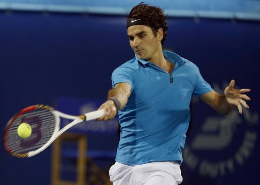 Roger Federer is pictured during his ATP Dubai Open semi-final match against Tomas Berdych on March 1, 2013 Roger Federer is pictured during his ATP Dubai Open semi-final match against Tomas Berdych on March 1, 2013