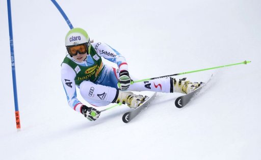 Austrian Anna Fenninger competes competes during the FIS World Cup Women's Giant Slalom in Ofterschwang, March 9, 2013 Austrian Anna Fenninger competes competes during the FIS World Cup Women's Giant Slalom in Ofterschwang, March 9, 2013