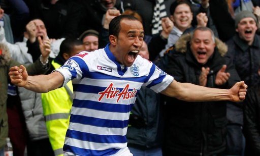 Queens Park Rangers midfielder Andros Townsend celebrates scoring at the Loftus Road Stadium in London on March 9, 2013 Queens Park Rangers midfielder Andros Townsend celebrates scoring at the Loftus Road Stadium in London on March 9, 2013