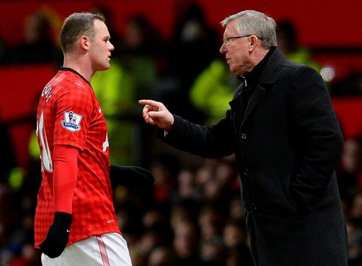 Alex Ferguson (R) gives instructions to Wayne Rooney during the clash with Southampton on January 30, 2013 Alex Ferguson (R) gives instructions to Wayne Rooney during the clash with Southampton on January 30, 2013
