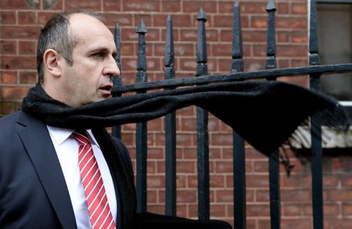 France rugby coach Philippe Saint Andre leaves his hotel in Dublin on March 10, 2013 France rugby coach Philippe Saint Andre leaves his hotel in Dublin on March 10, 2013