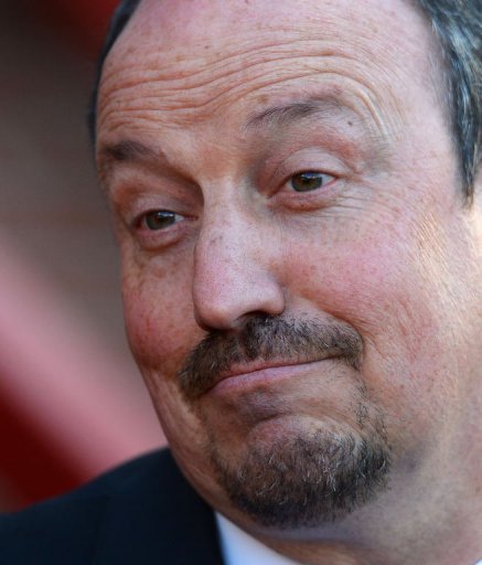 Chelsea's interim manager Rafael Benitez takes his seat at Old Trafford, Manchester, on March 10, 2013 Chelsea's interim manager Rafael Benitez takes his seat at Old Trafford, Manchester, on March 10, 2013