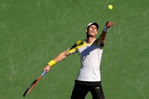 Andy Murray is pictured during his Indian Wells Masters match against Evgeny Donskoy in California on March 10, 2013 Andy Murray is pictured during his Indian Wells Masters match against Evgeny Donskoy in California on March 10, 2013