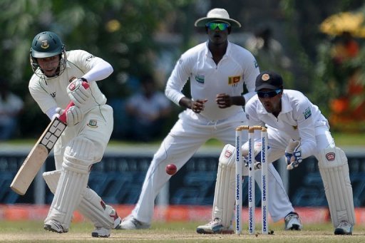 Bangladesh captain Mushfiqur Rahim (L) is pictured during the opening Sri Lanka Test in Galle on March 11, 2013 Bangladesh captain Mushfiqur Rahim (L) is pictured during the opening Sri Lanka Test in Galle on March 11, 2013