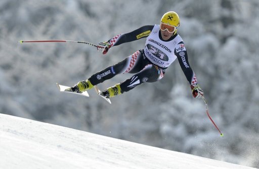 Croatian Ivica Kostelic during the FIS World Cup men's downhill in Garmisch-Partenkirchen, Germany, February 23, 2013 Croatian Ivica Kostelic during the FIS World Cup men's downhill in Garmisch-Partenkirchen, Germany, February 23, 2013