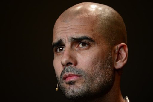 Pep Guardiola attends a press conference on January 7, 2013 in Zurich Pep Guardiola attends a press conference on January 7, 2013 in Zurich