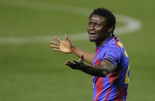 Levante's Nigerian forward Obafemi Martins at the Ciutat de Valencia stadium in Valencia on March 7, 2013 Levante's Nigerian forward Obafemi Martins at the Ciutat de Valencia stadium in Valencia on March 7, 2013