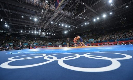 View during Greco-Roman wrestling at the London 2012 Olympic Games on August 6, 2012 View during Greco-Roman wrestling at the London 2012 Olympic Games on August 6, 2012