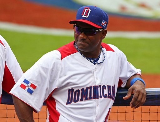Miguel Tejada of the Dominican Republic looks on at Marlins Park on March 12, 2013 Miguel Tejada of the Dominican Republic looks on at Marlins Park on March 12, 2013