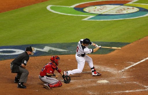 David Wright blasts a three-run double against Puerto Rico on March 12, 2013 David Wright blasts a three-run double against Puerto Rico on March 12, 2013