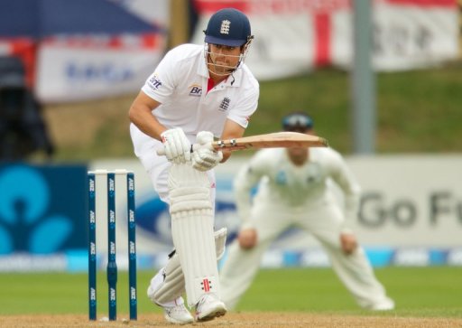 England captain Alastair Cook bats during the first Test against New Zealand on March 9, 2013 England captain Alastair Cook bats during the first Test against New Zealand on March 9, 2013