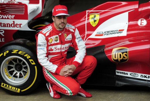 Ferrari driver Fernando Alonso pictured during testing on February 19, 2013 Ferrari driver Fernando Alonso pictured during testing on February 19, 2013