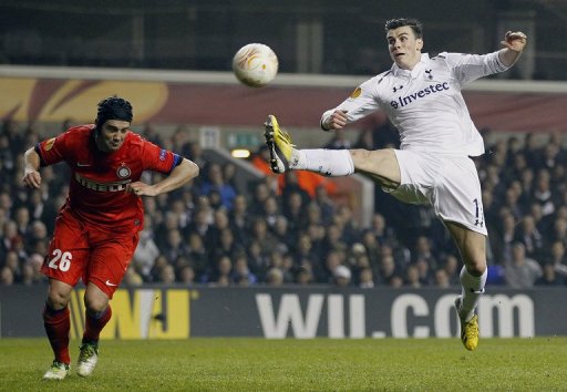 Gareth Bale stretches for the ball against Inter Milan on March 7, 2013 Gareth Bale stretches for the ball against Inter Milan on March 7, 2013